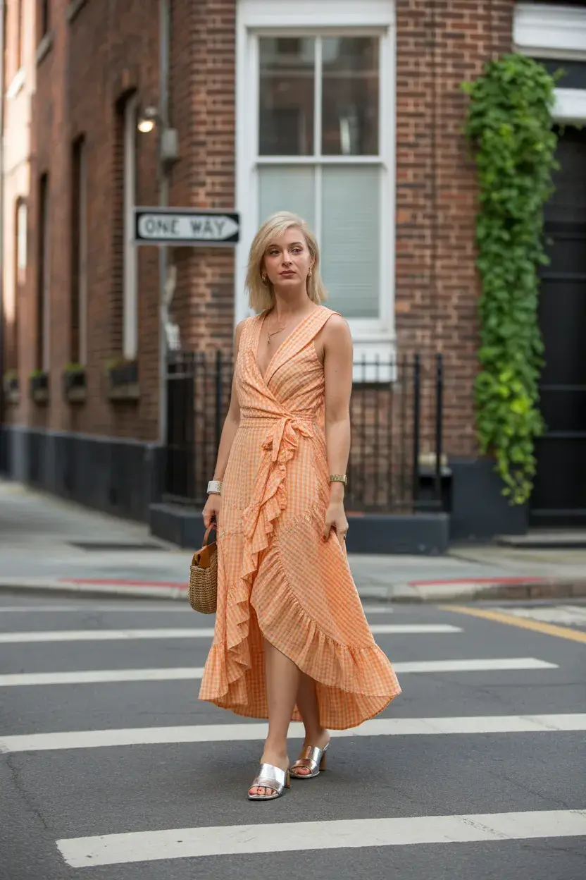 summer outfit for women over 40 2026 Soft Wrap Dresses That Move With You