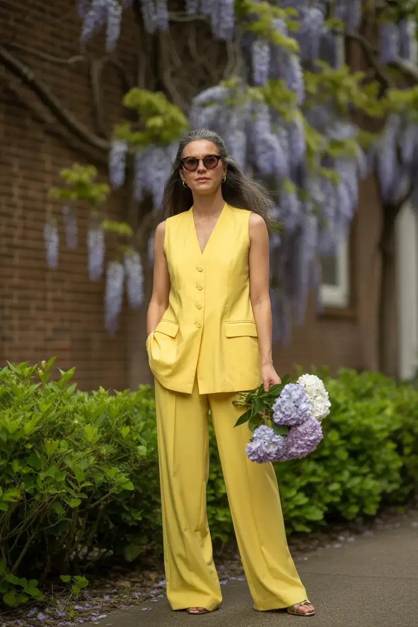 summer outfit for women over 60 2026 Modern Suiting in a Summer Palette