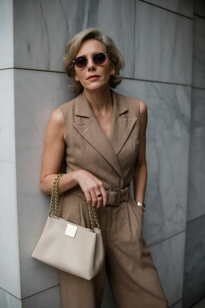 summer outfit for women over 60 2026 Neutral Tailoring with a Relaxed Edge
