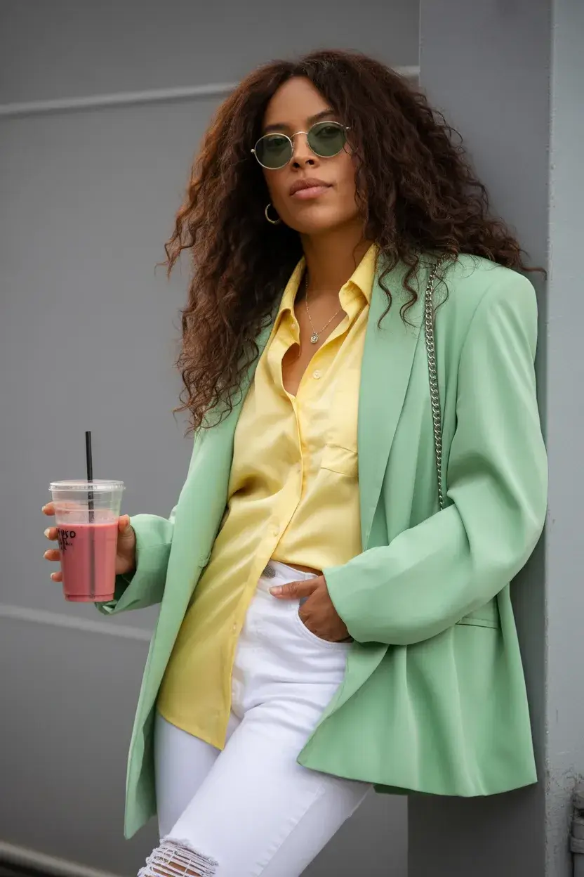 summer outfit for women over 60 2026 Fresh Color Pairing with a Tailored Twist