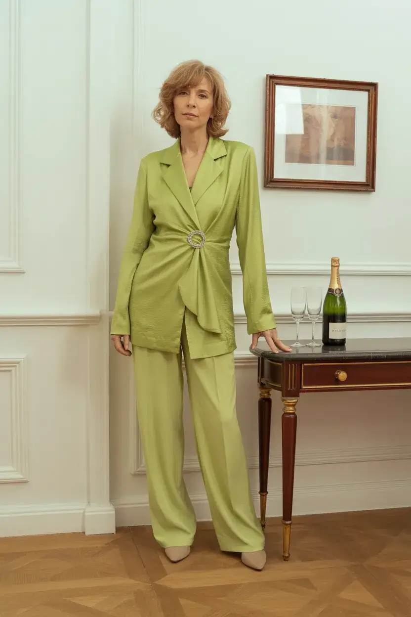 summer outfit for women over 60 2026 Monochrome Calm in Modern Green