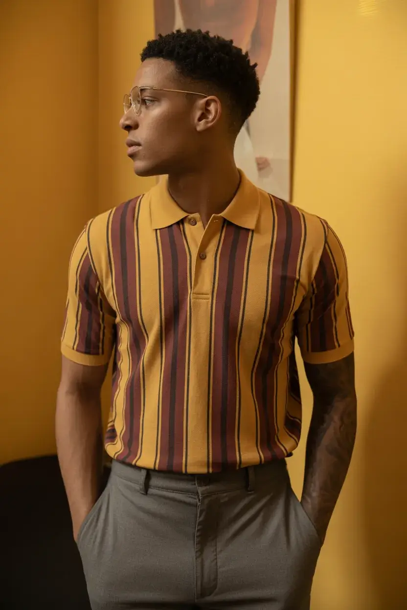 summer outfits fort men 2026 Retro Lines Meet Modern Confidence