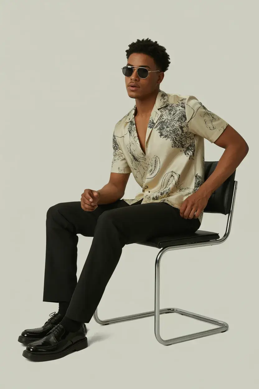 summer outfits fort men 2026 Sharp Contrast Relaxed Summer Tailoring