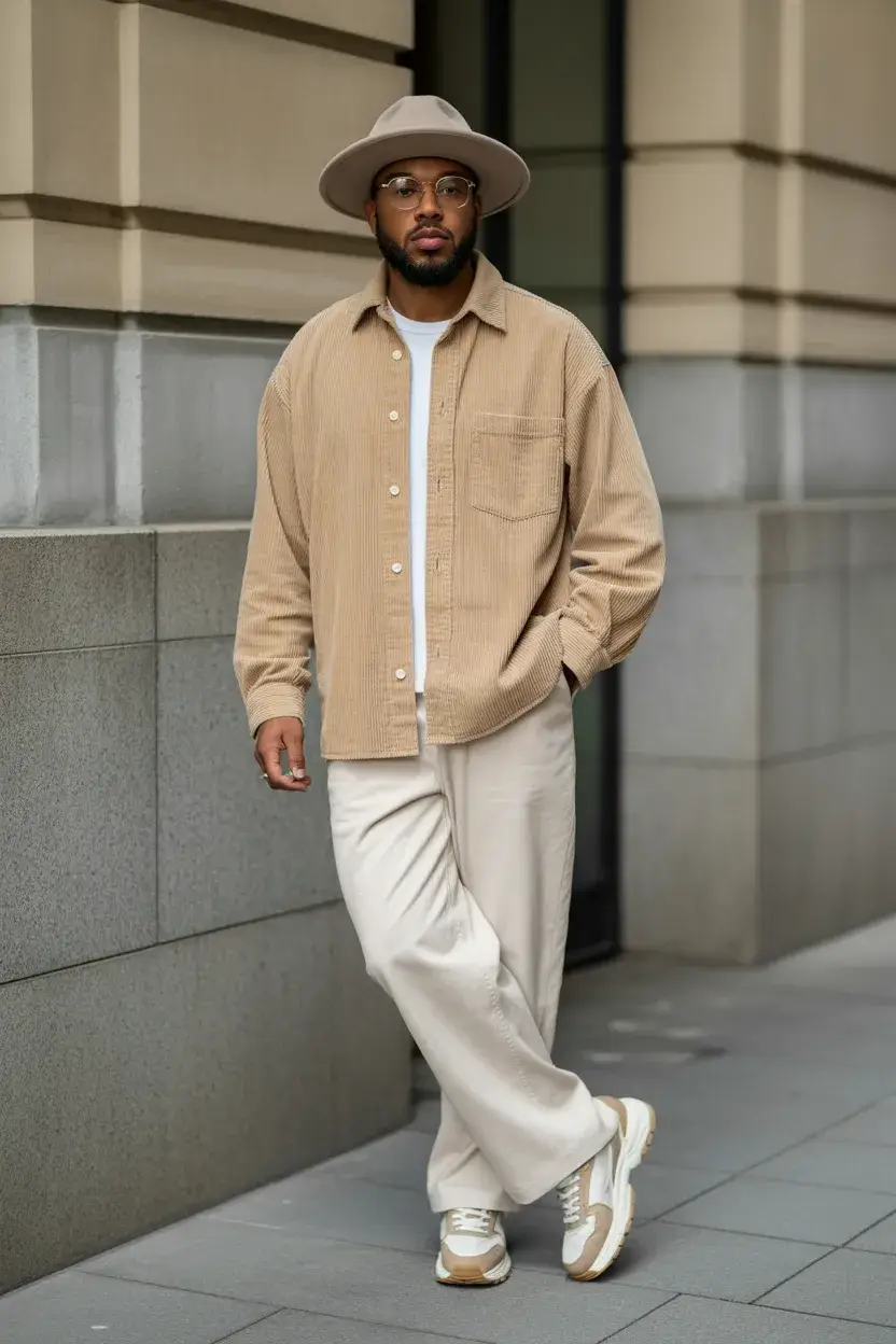 summer outfits fort men 2026 Earthy Layers Weekend Ease