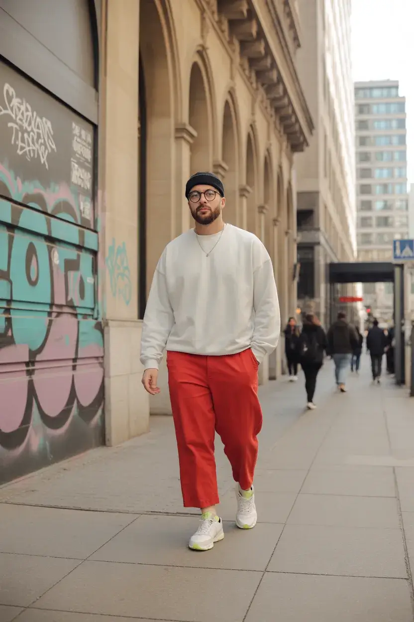 summer outfits fort men 2026 Bold Color Energy in Everyday Streetwear