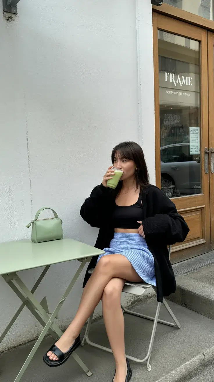 summer outfits with sandals 2026 Soft Layers and Coffee Run Minimalism