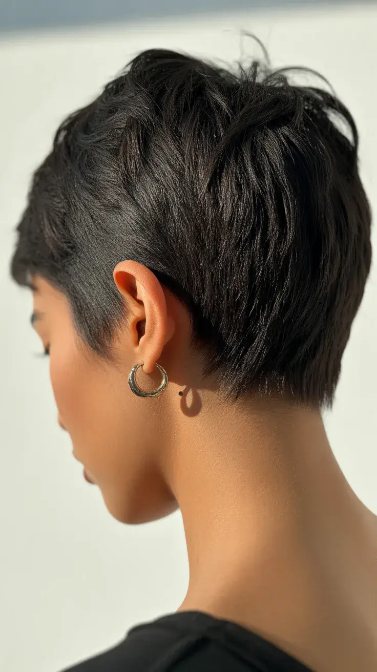 summer short haircut 2026 Textured Undercut Pixie with Natural Lift