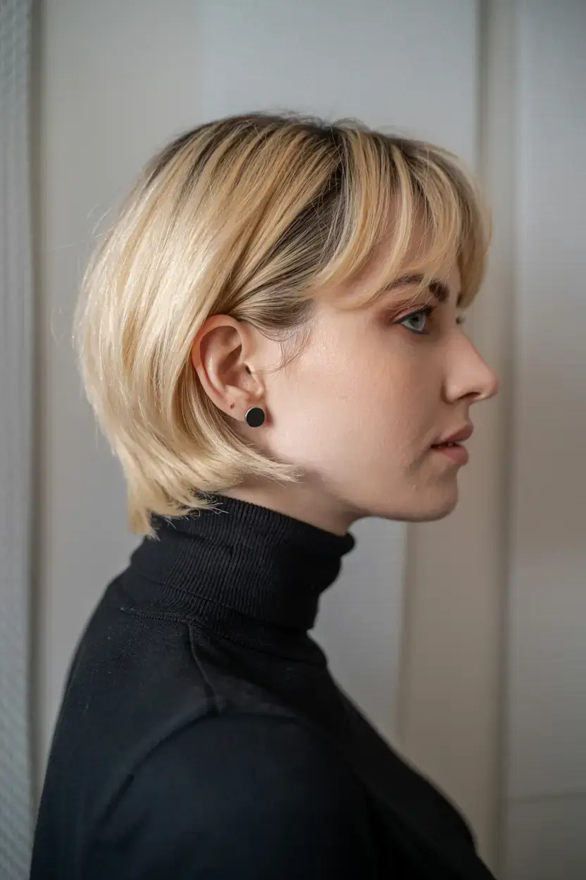 summer short haircut 2026 Classic Short Bob with Full Bangs