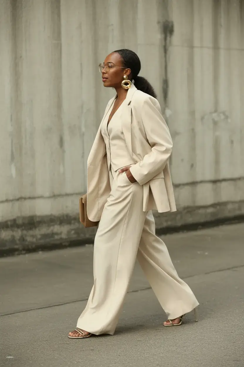 summer outfit for women over 50 2026 Monochrome Neutrals That Feel Quietly Powerful