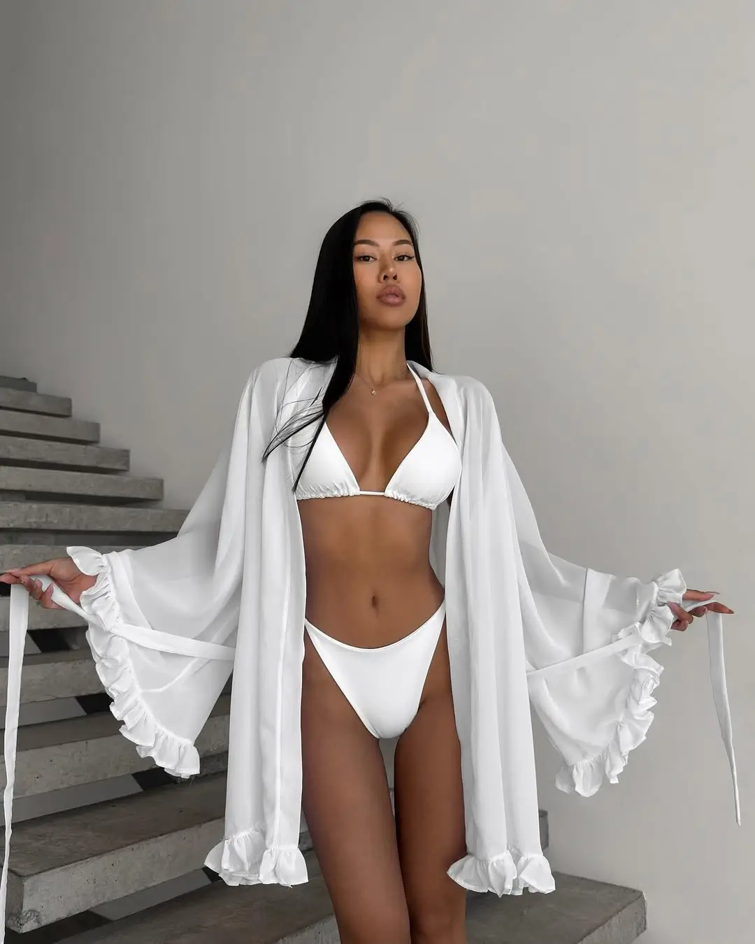 beach tunic cover up 2026 Minimal White Layers That Feel Quietly Expensive