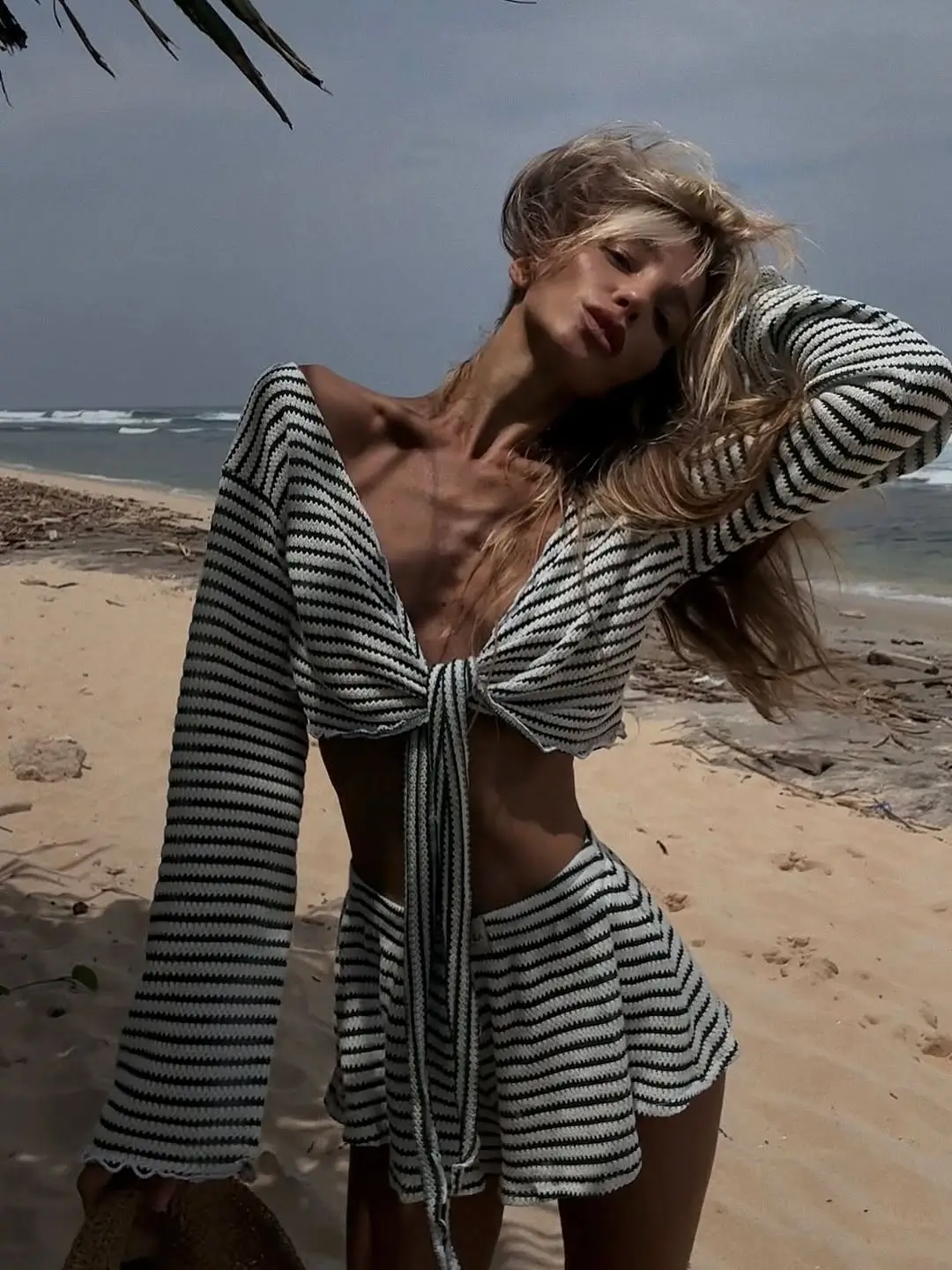 beach tunic cover up 2026 Striped Playfulness with a Hint of Retro Energy