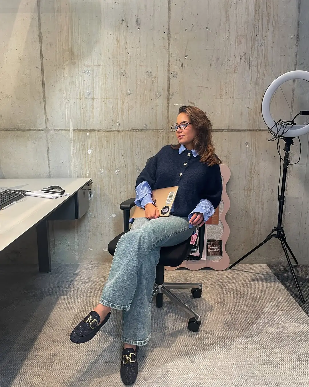 cool summer work outfits 2026 Relaxed Layers and Denim Balance