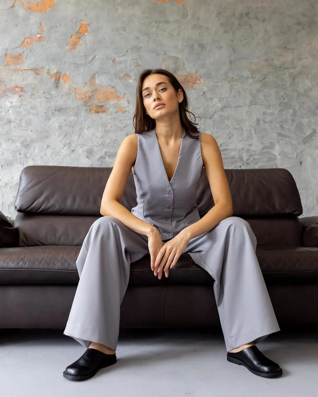 cool summer work outfits 2026 Effortless Tailoring in Soft Gray