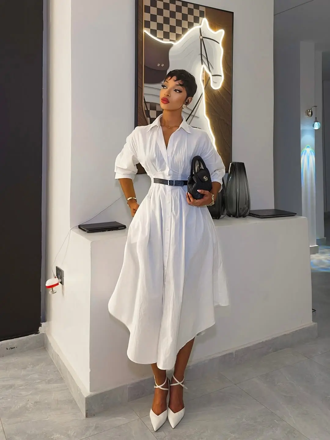 easy date outfits summer 2026 Modern White Dress for Polished Evening Moments