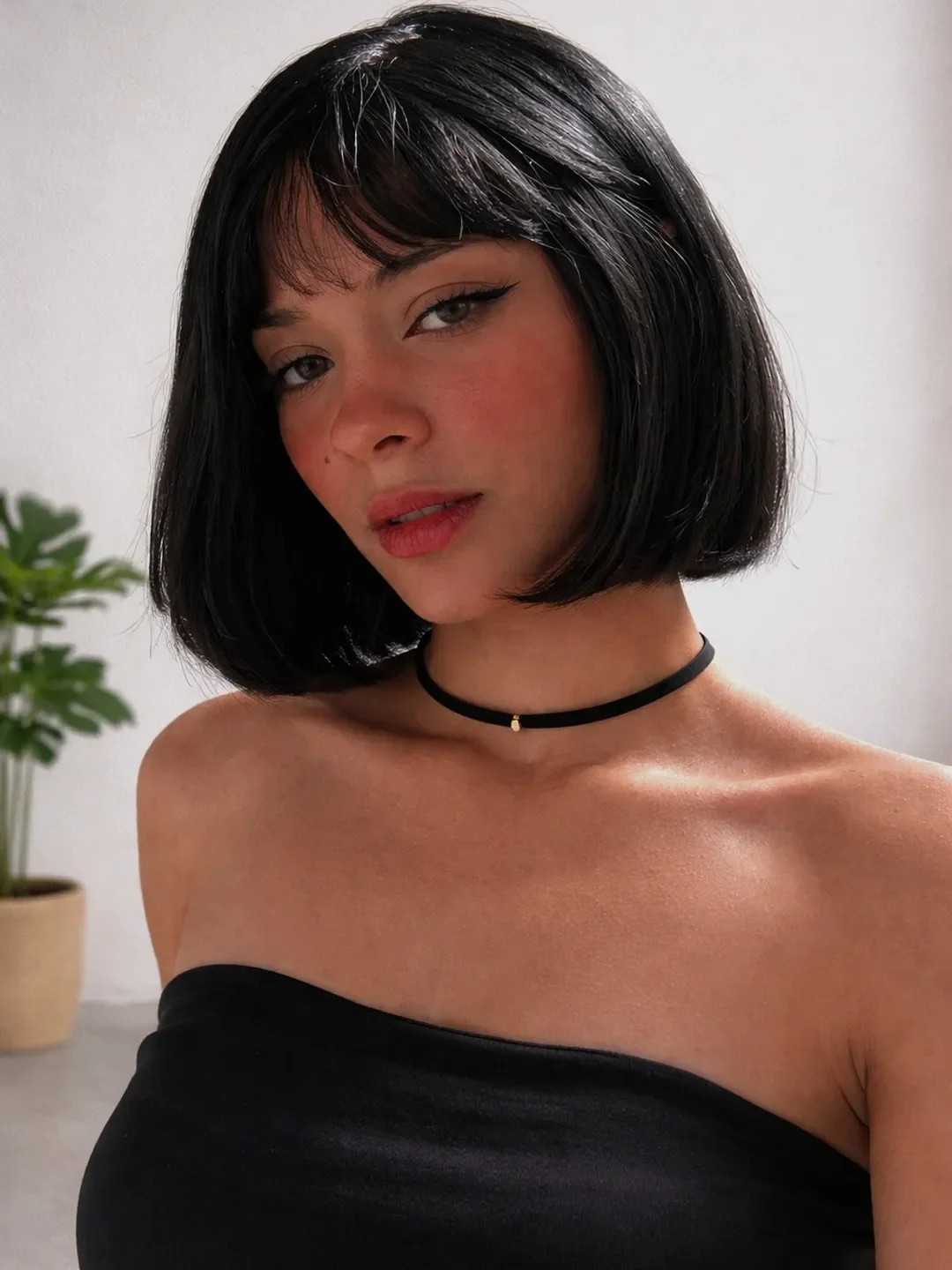 edgy summer short haircuts 2026 Sleek Micro Bob with Soft Bangs Mood