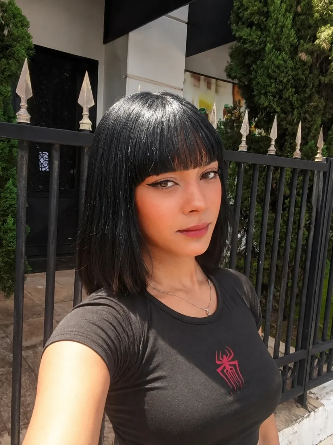 edgy summer short haircuts 2026 Sleek Micro Bob with Graphic Fringe