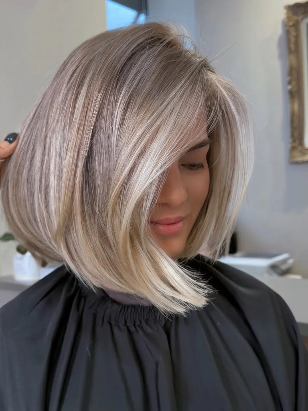 edgy summer short haircuts 2026 Soft Volumized Blonde Bob with Side Sweep Drama