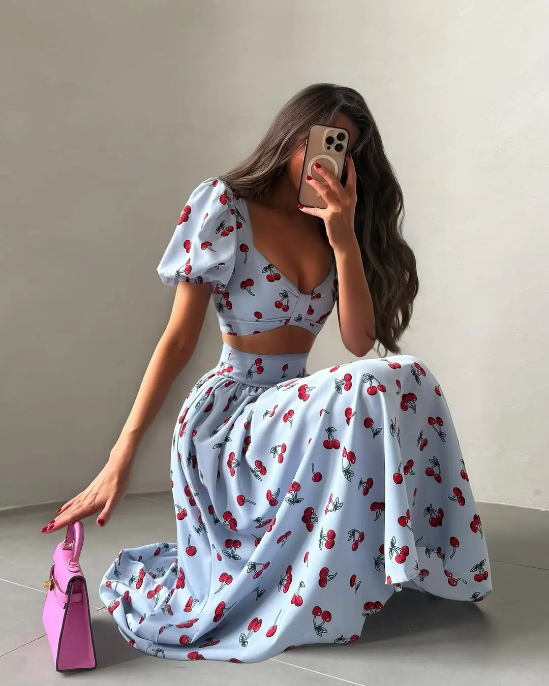 every day summer outfits 2026 Playful Cherry Print for a Feminine Summer Moment