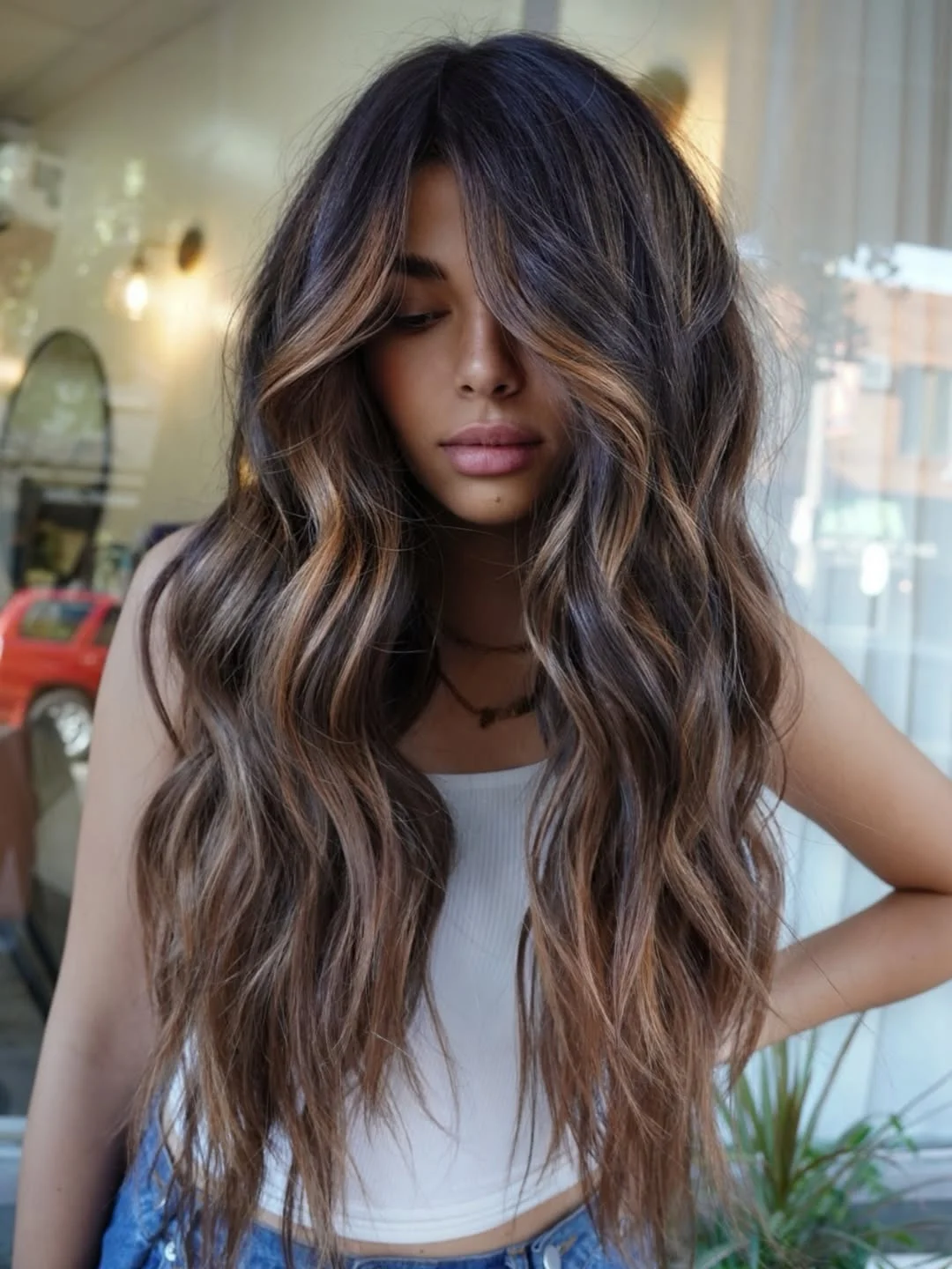 flattering summer haircut for round face 2026 Soft dimensional layers that break the roundness just right