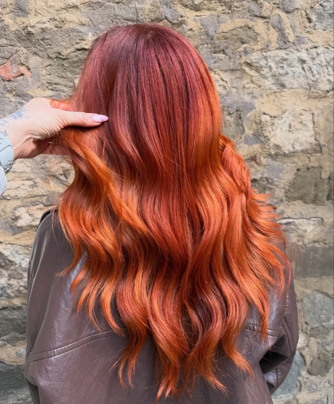 flattering summer haircuts for plus size women 2026 Burnt Copper Waves That Catch Every Bit of Light