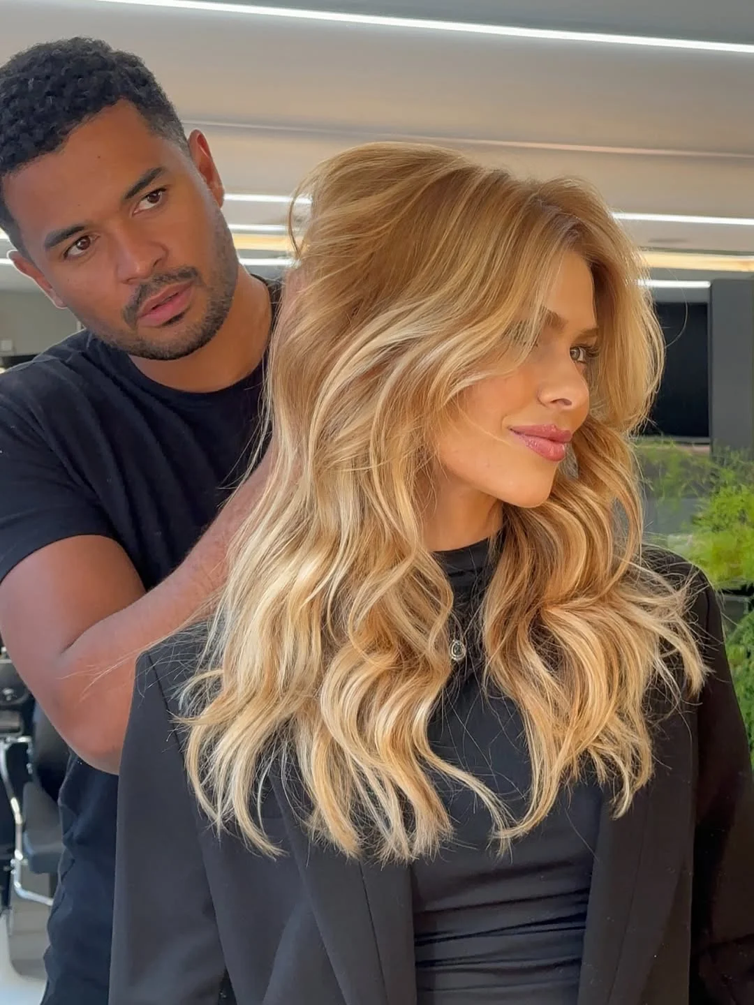 layered summer haircuts for medium hair 2026 Long layered blonde waves with full body