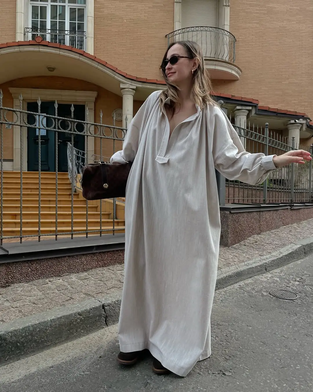 linen summer outfits 2026 Oversized Beige Linen and Effortless Street Calm