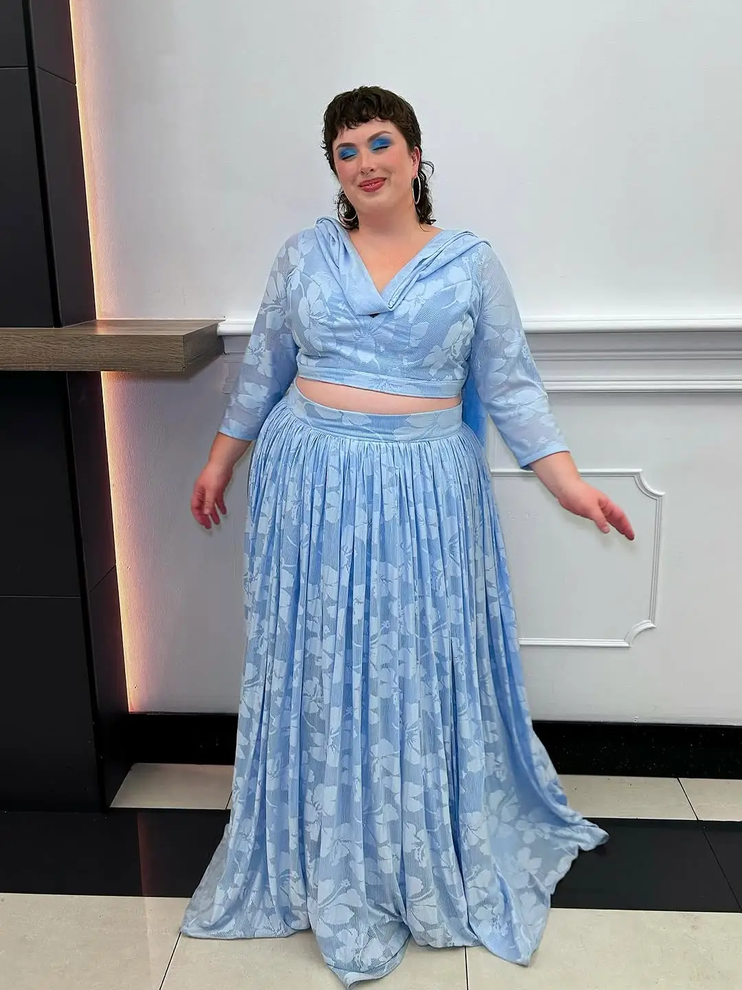 plus size summer outfits 2026 Soft Blue Elegance for Quiet Fancy Moments