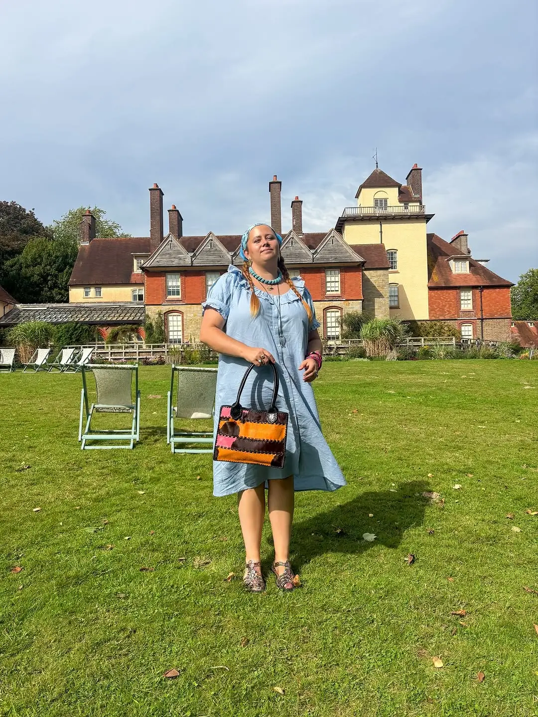 plus size summer outfits 2026 Relaxed Blue Dress with a Granola Summer Feel