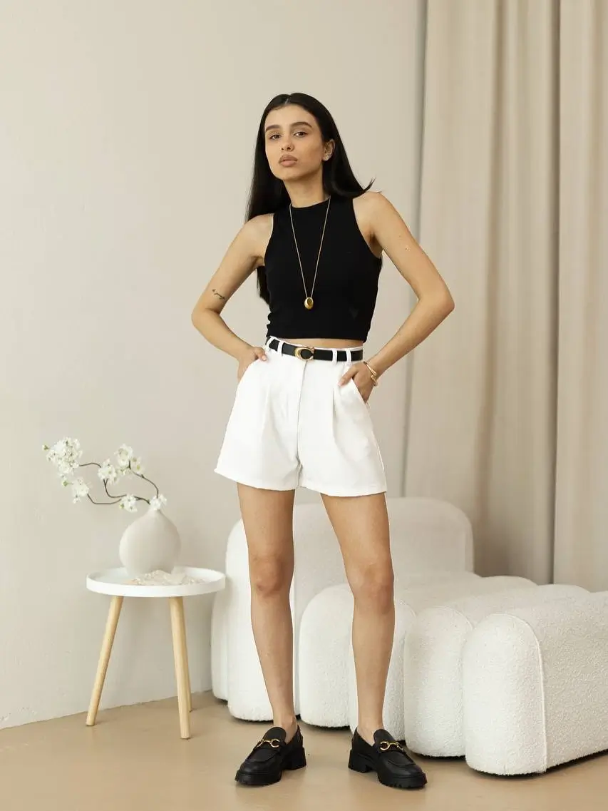 shorts outfit summer 2026 Black and White Minimal Looks That Always Work