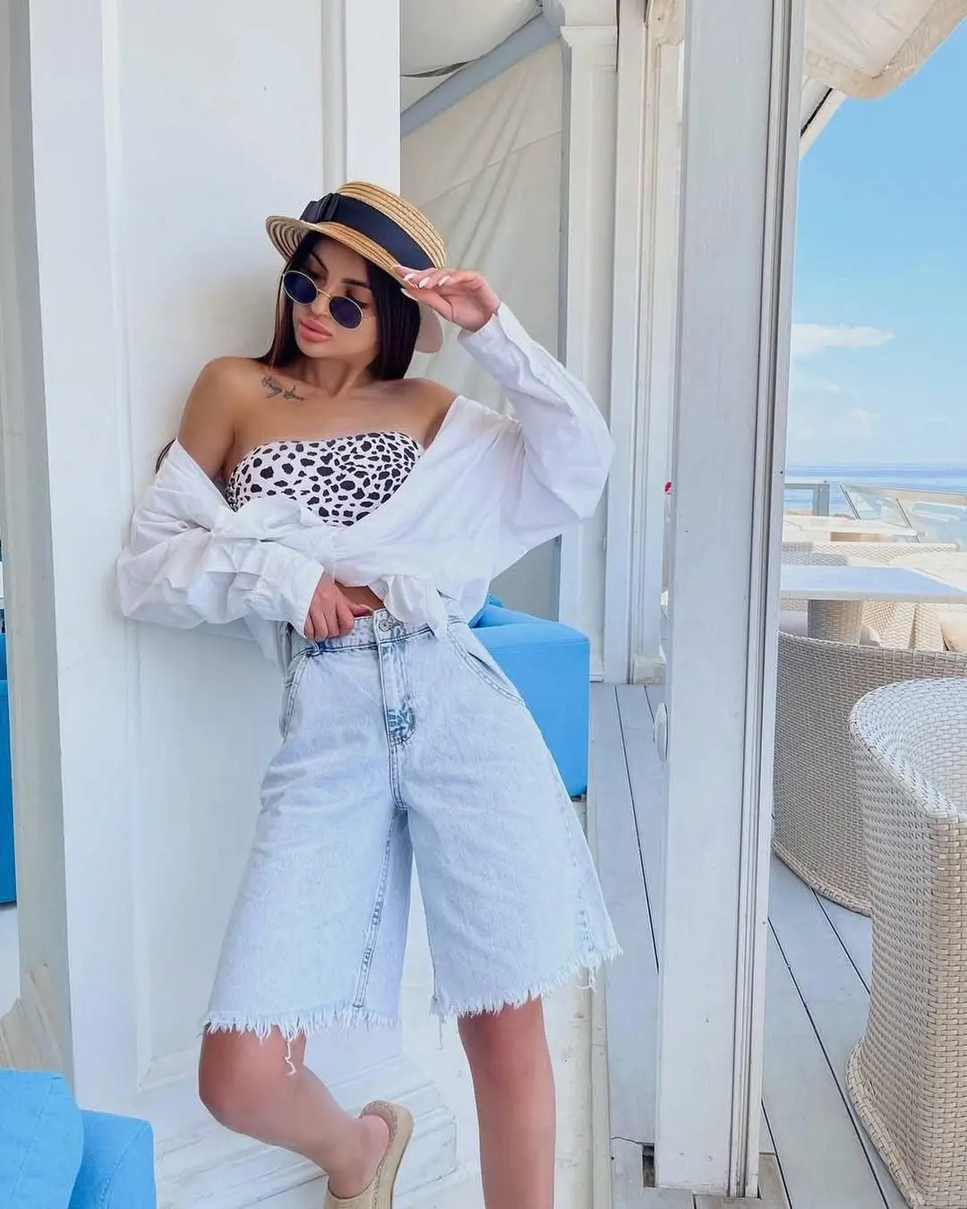 shorts outfit summer 2026 Coastal Ease with a Hint of Wild