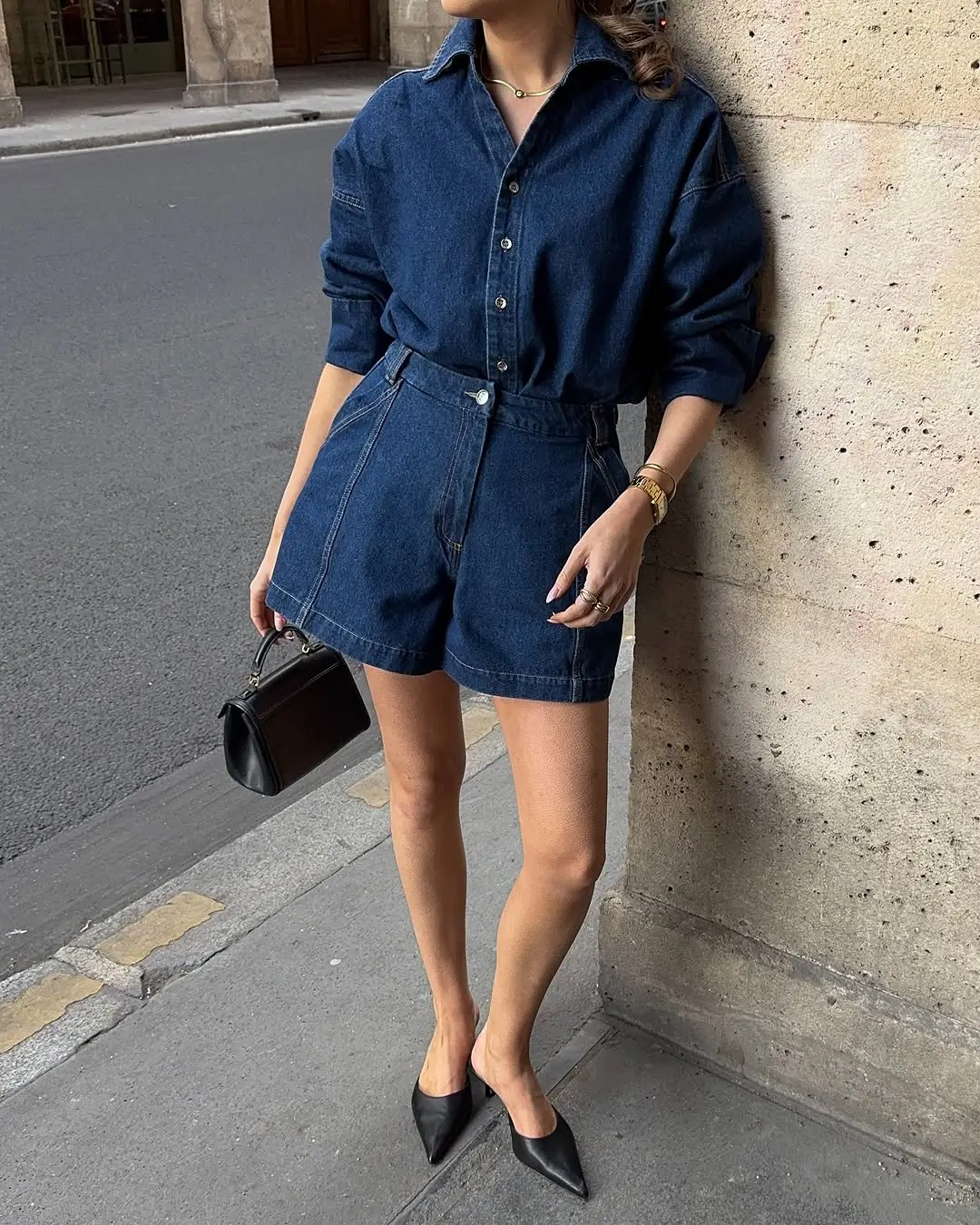 simple casual summer outfits 2026 Denim-on-Denim but Make It Tailored