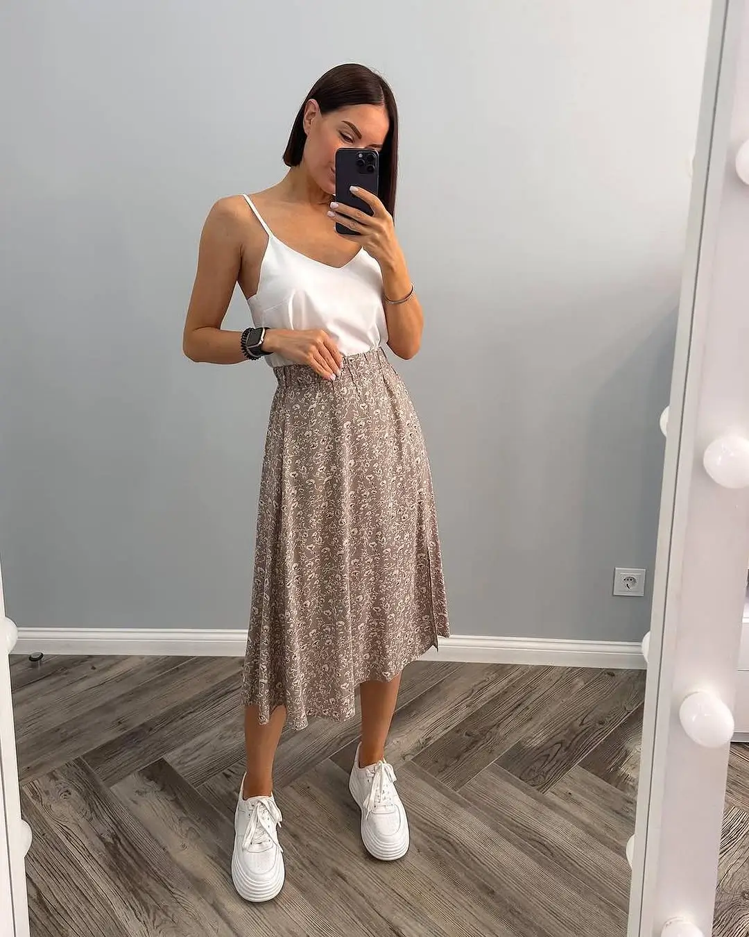 skirt outfits summer 2026 Soft neutrals and effortless midi flow