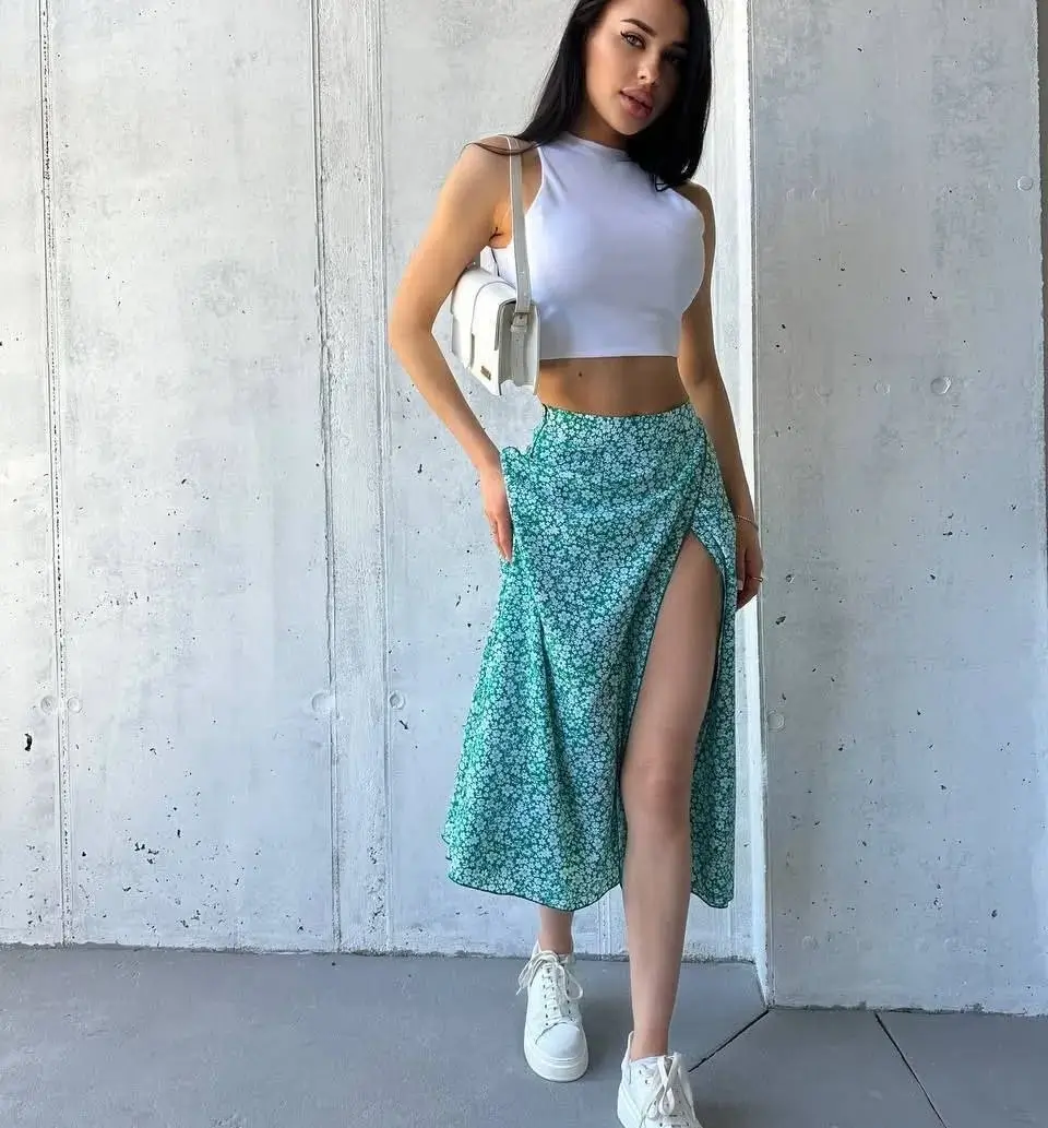 skirt outfits summer 2026 Playful slit skirts and summer confidence