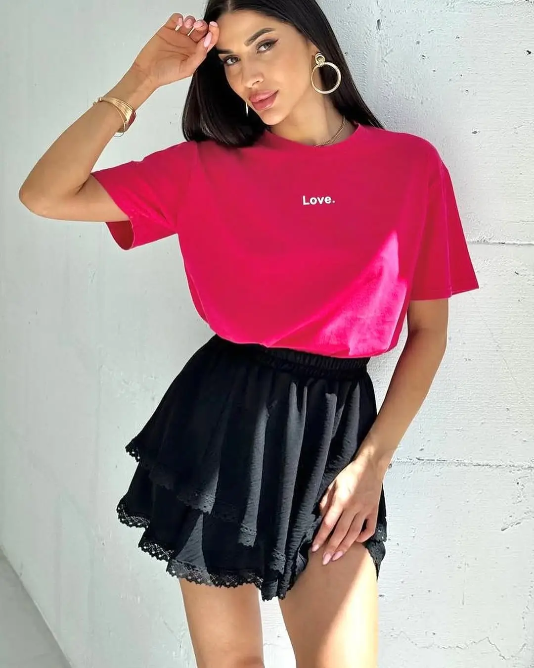 skirt outfits summer 2026 Flirty black layers with a playful twist