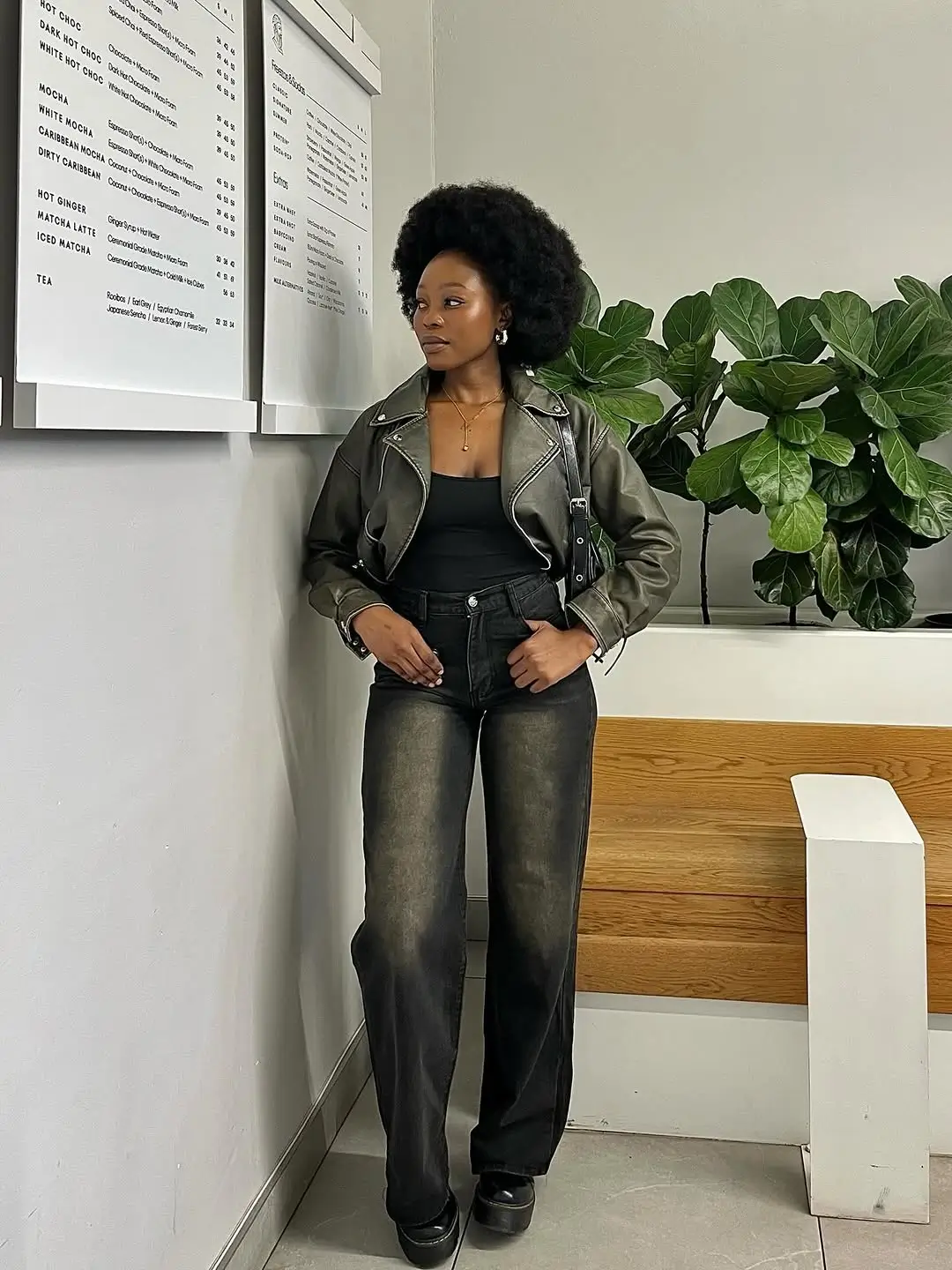 stylish summer outfits for black woman 2026 Edgy Minimalism with Leather and Denim Energy