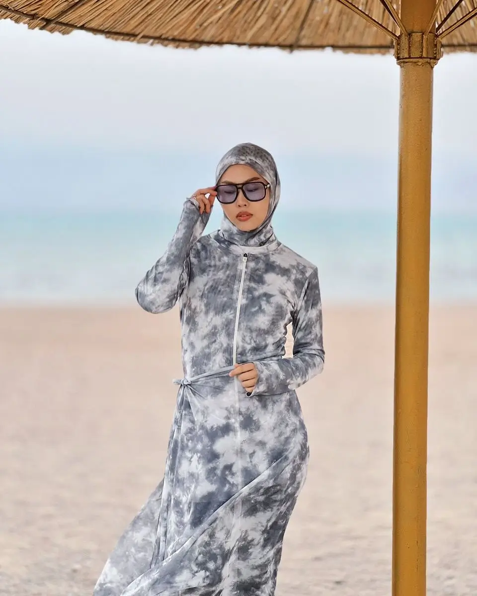 summer beach outfit 2026 Modest Tie Dye Set With Modern Beach Presence