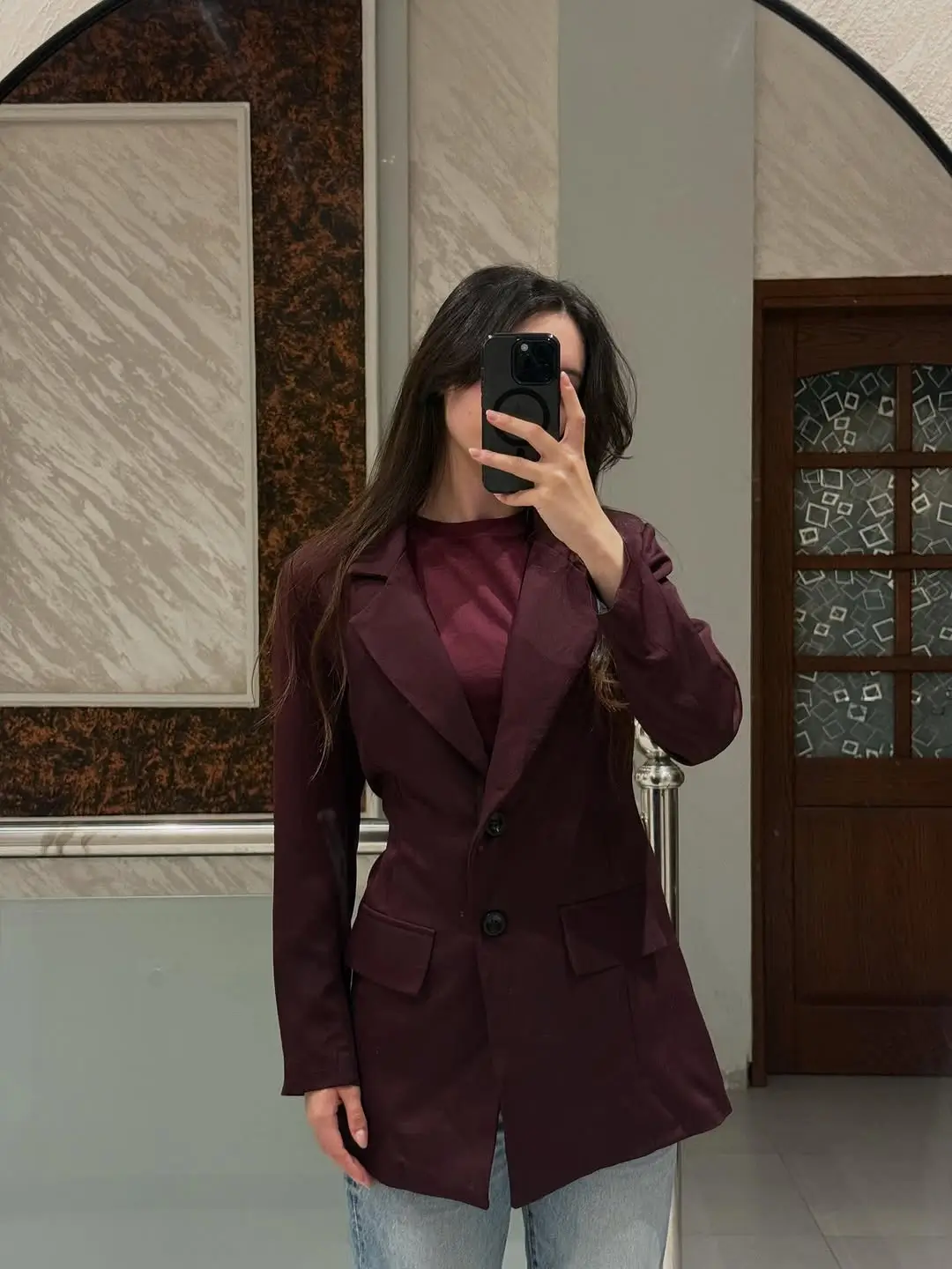 summer blazer outfits 2026 Deep Wine Blazer For Elevated Evenings