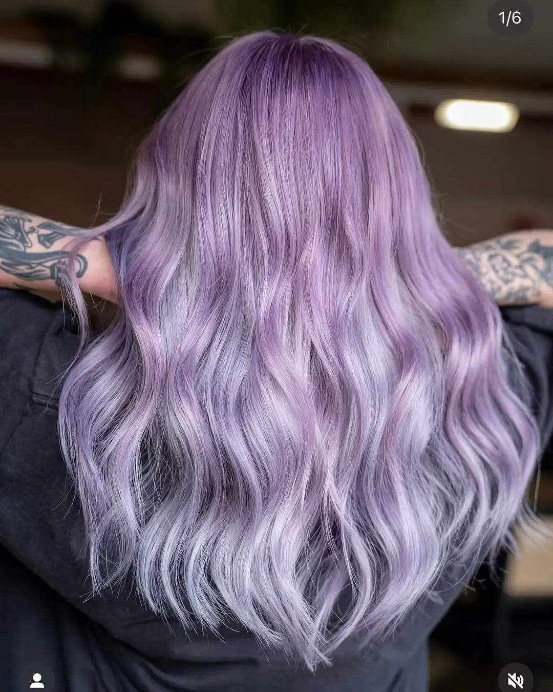 summer blonde hair color for women 2026 Lavender Ash Blonde Waves With Icy Dimension