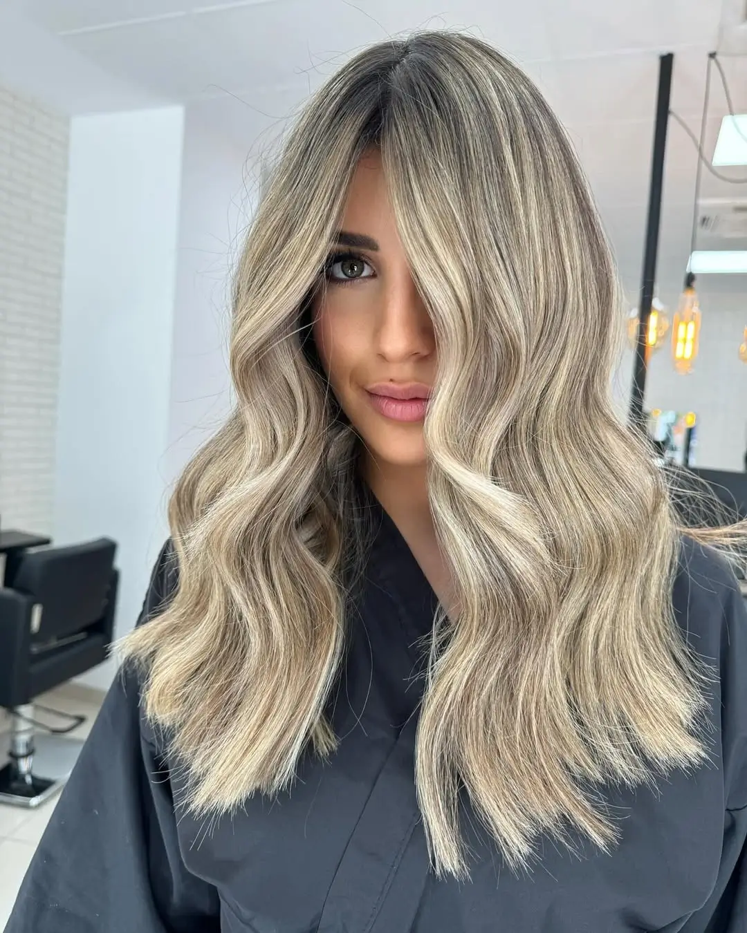 summer blonde hair color for women 2026 Cool Beige Blonde with Lived-In Waves