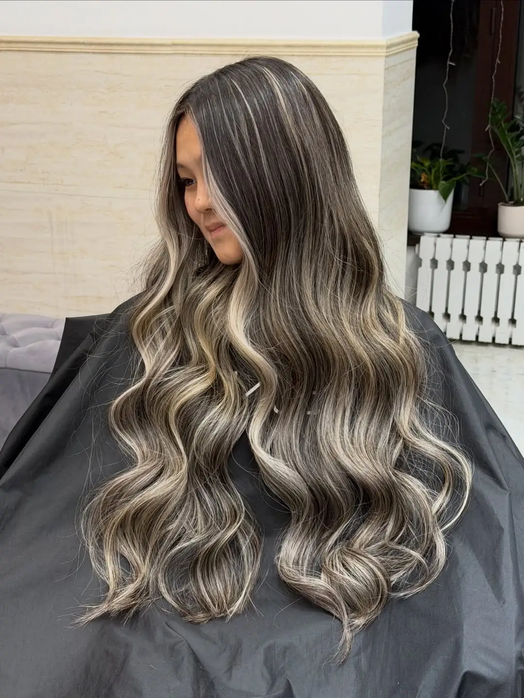 summer brunette hair color for women 2026 Cool Ash Brunette with Statement Face Highlights