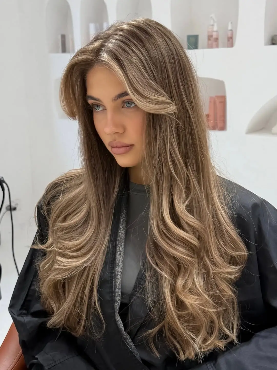 summer brunette hair color for women 2026 Latte Brunette with Seamless Face Framing