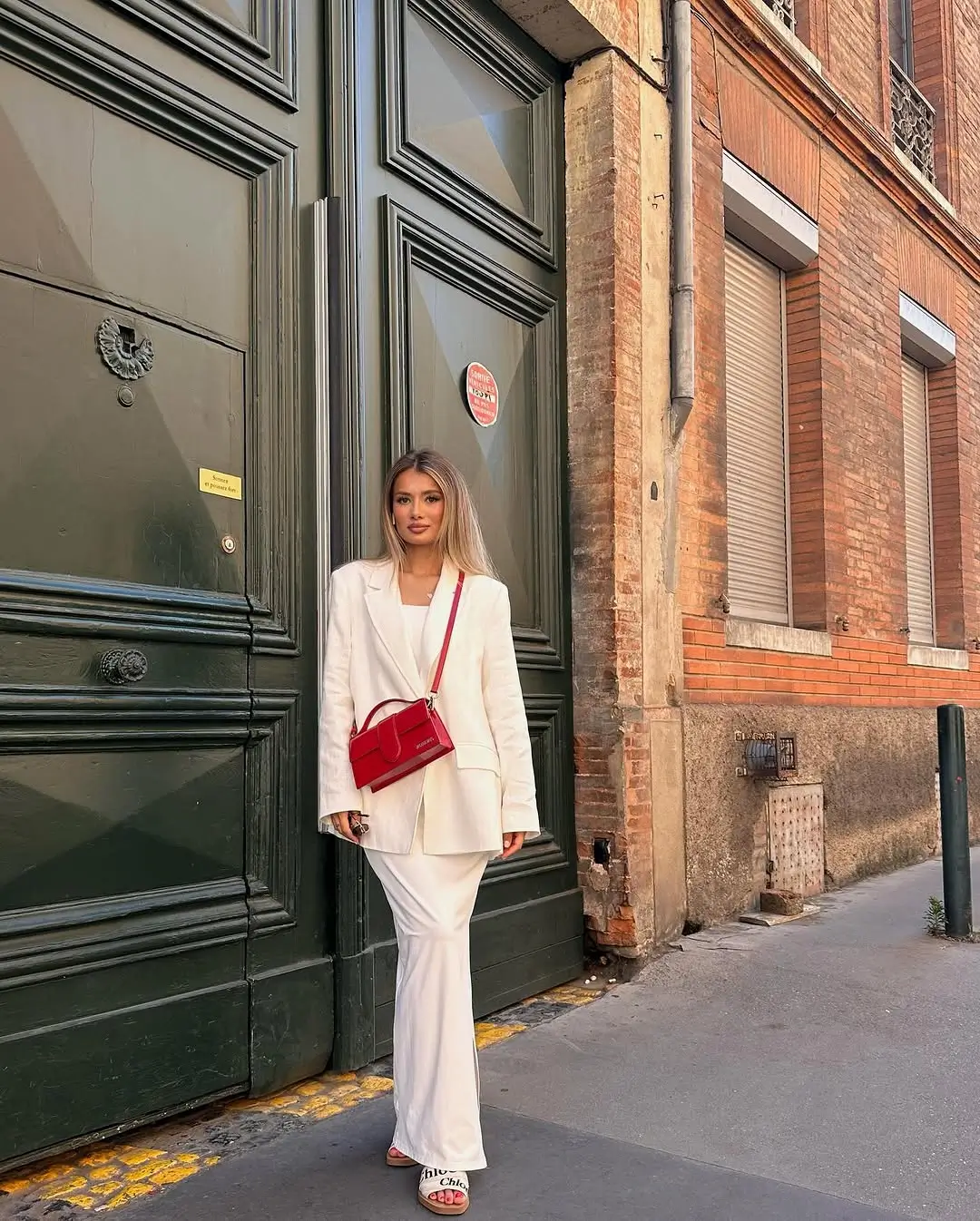 summer business casual outfit 2026 Modern Suiting with a Soft Statement Bag