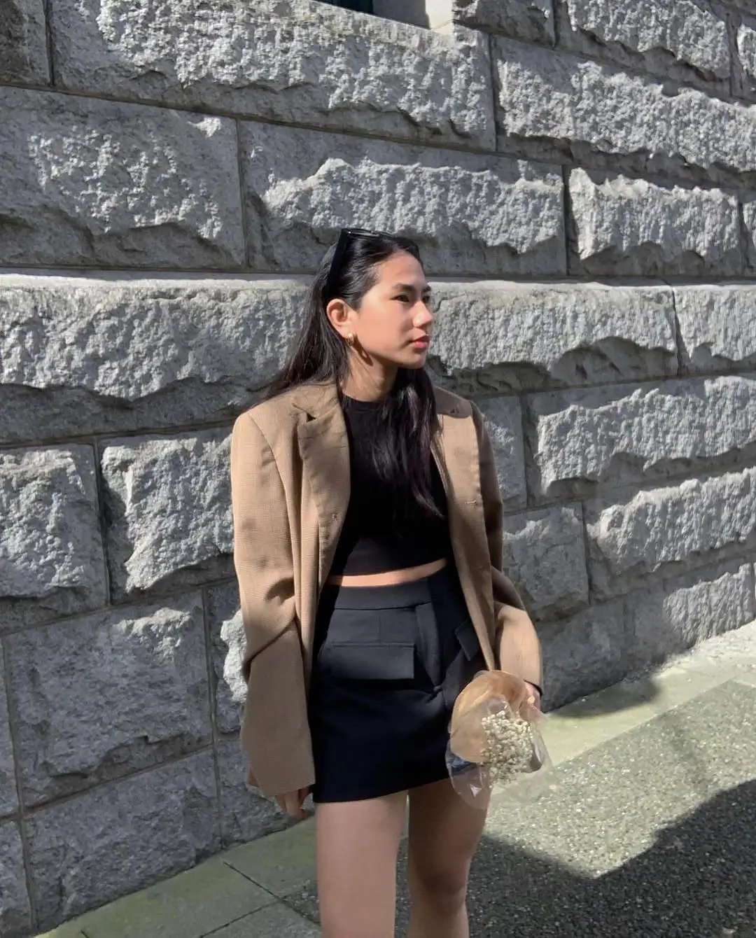 summer business casual outfit 2026 Neutral Blazer and Minimal Skirt - Clean and Modern Edge