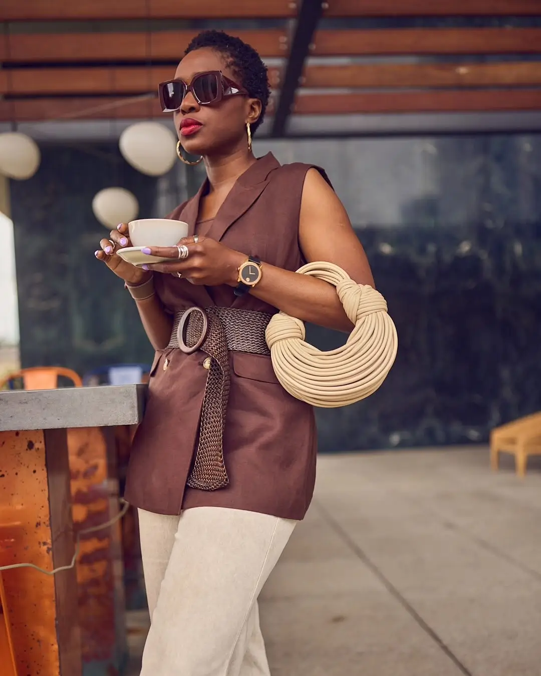 summer business casual outfit 2026 Sleeveless Tailoring and Soft Neutral Power