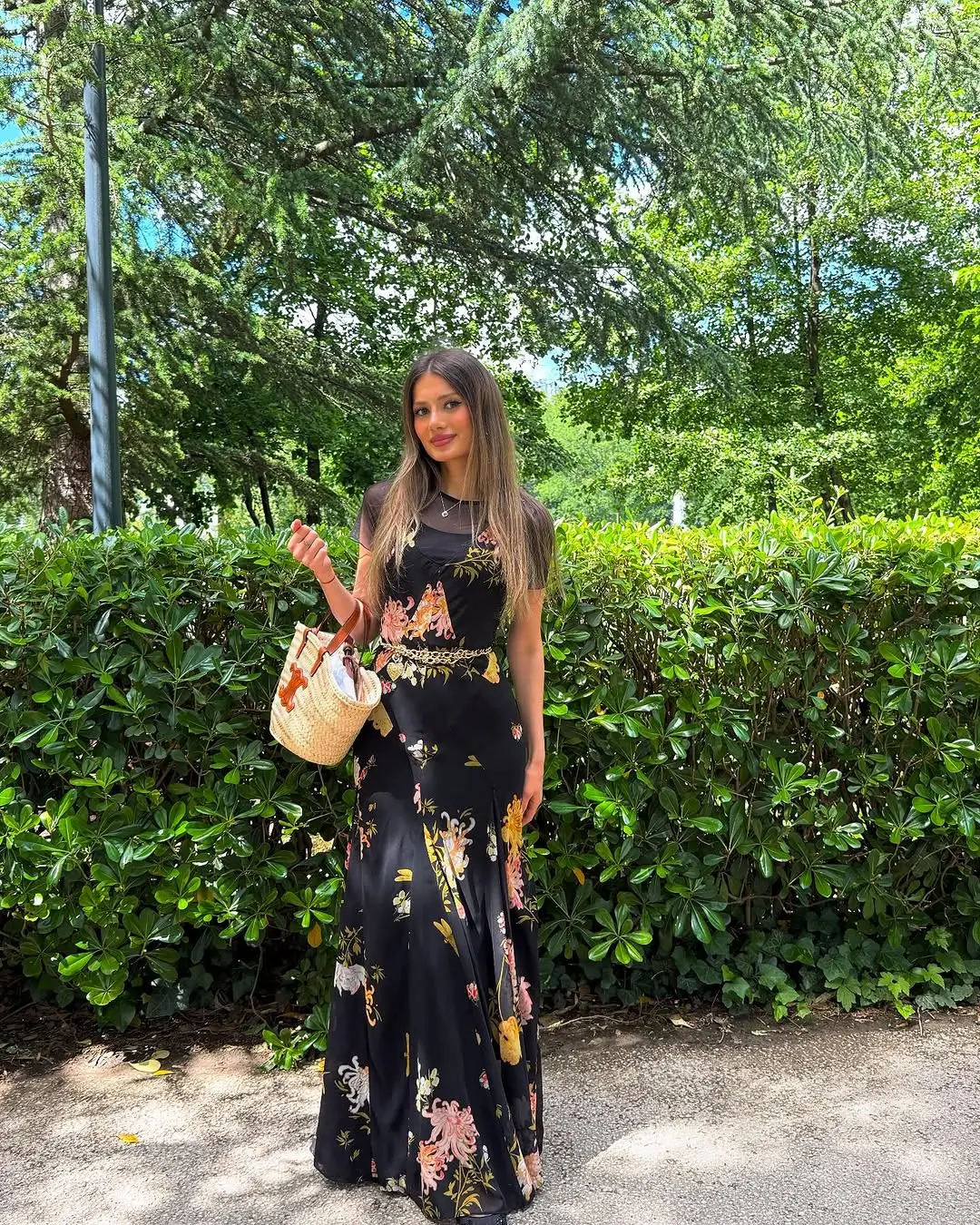 summer business casual outfit 2026 Effortless Flow with a Floral Statement Dress