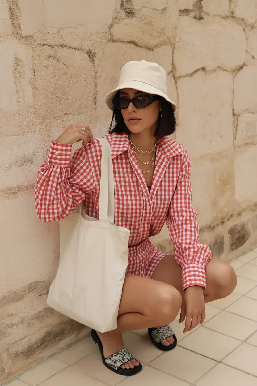 summer capsule wardrobe for women 2026 Playful Gingham and Easy Layers That Actually Work