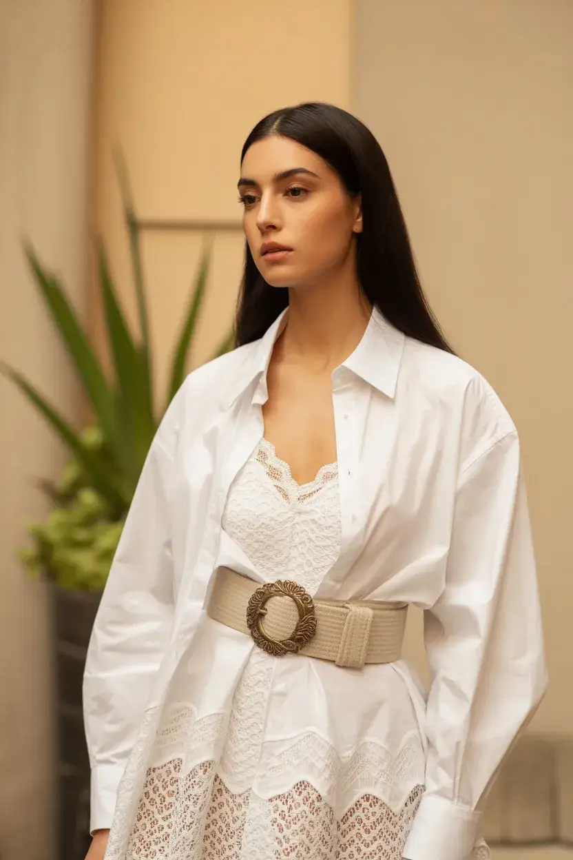 summer capsule wardrobe for women 2026 Crisp White Layers with a Soft Structured Edge