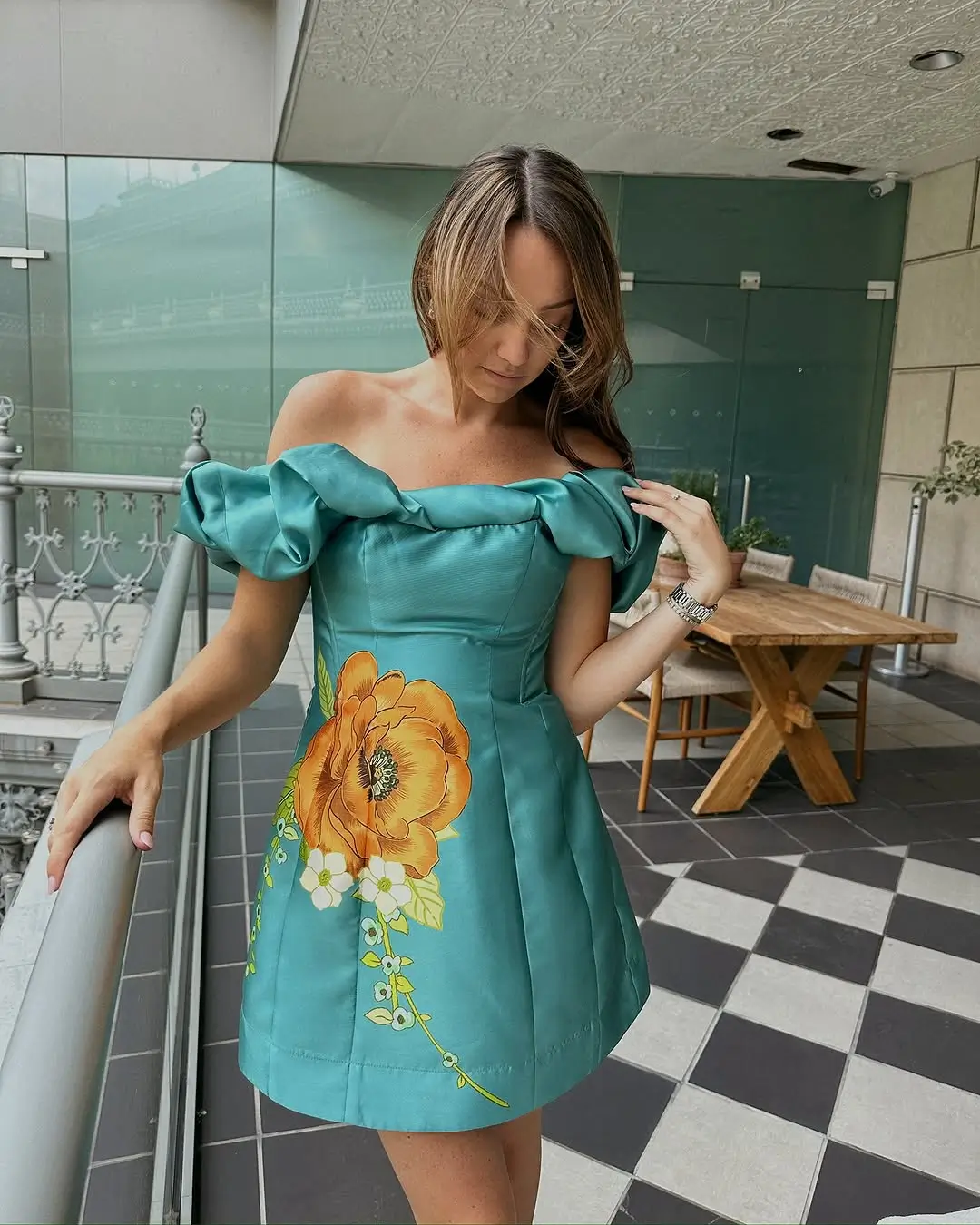 summer cocktail party outfit 2026 Structured Florals with a Modern Edge