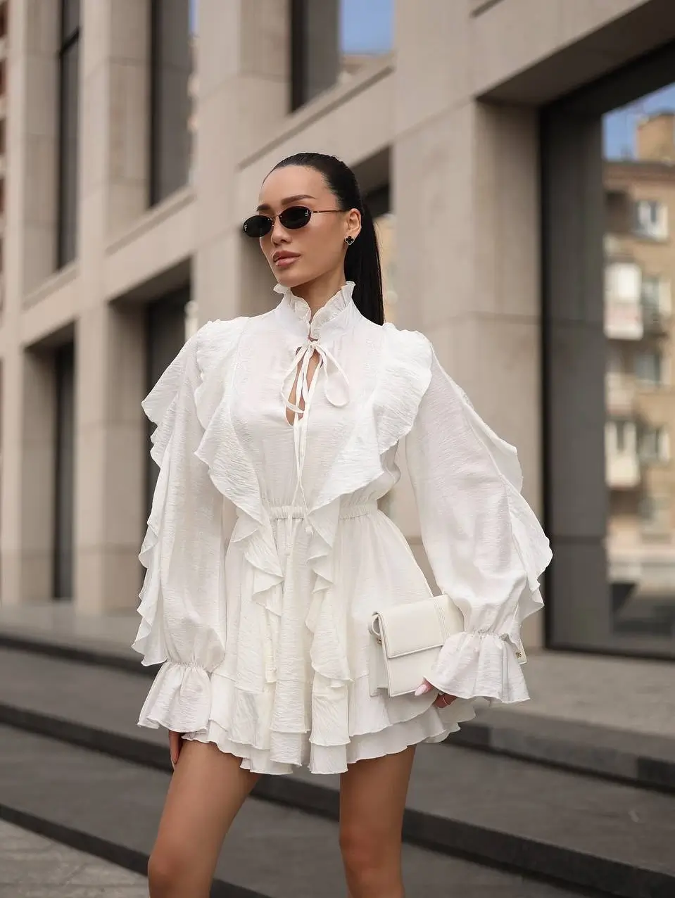 summer cocktail party outfit 2026 Soft Drama in White - The New Romantic Chic