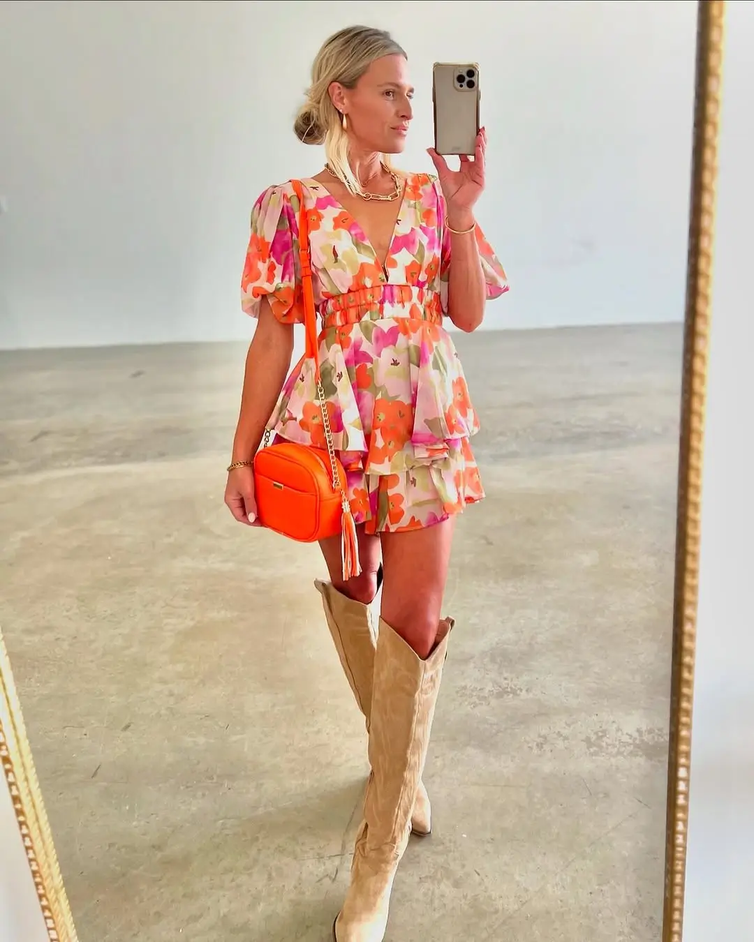 summer cocktail party outfit 2026 Playful Florals with a Western Twist